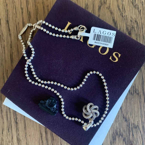 Lagos Sterling Silver Love Knot Pendant Necklace - Picture 7 of 12